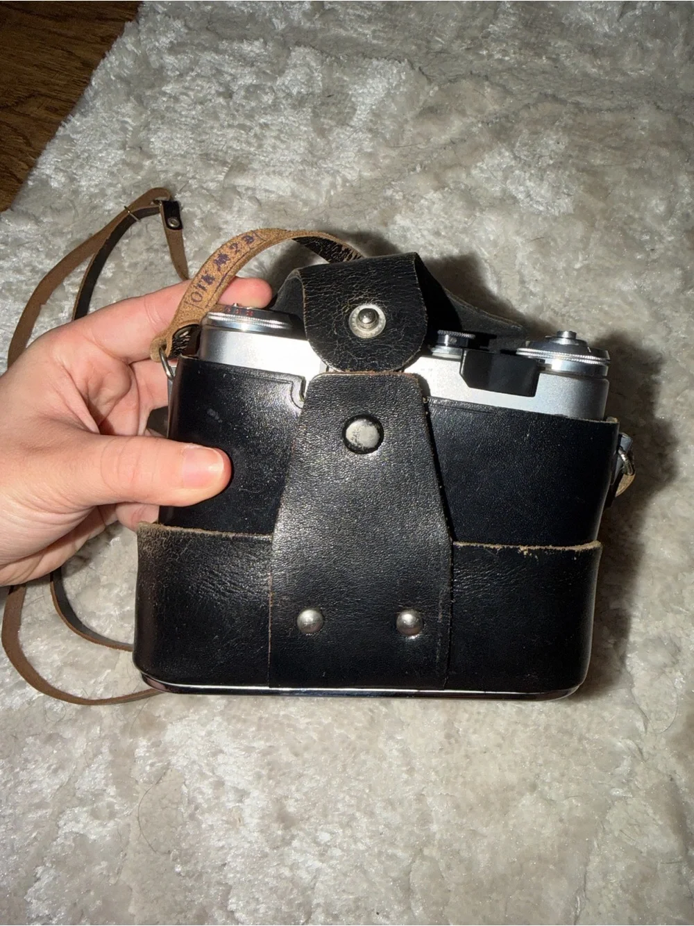 VINTAGE Zenit-E 35mm Film Camera with Helios 58mm Lens + Original Cases & Strap